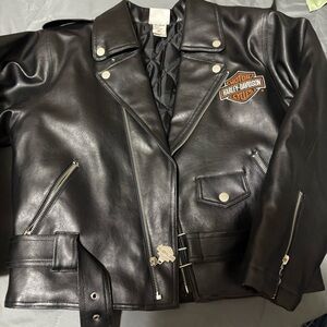 Harley-Davidson Women's Black Leather Biker Jacket